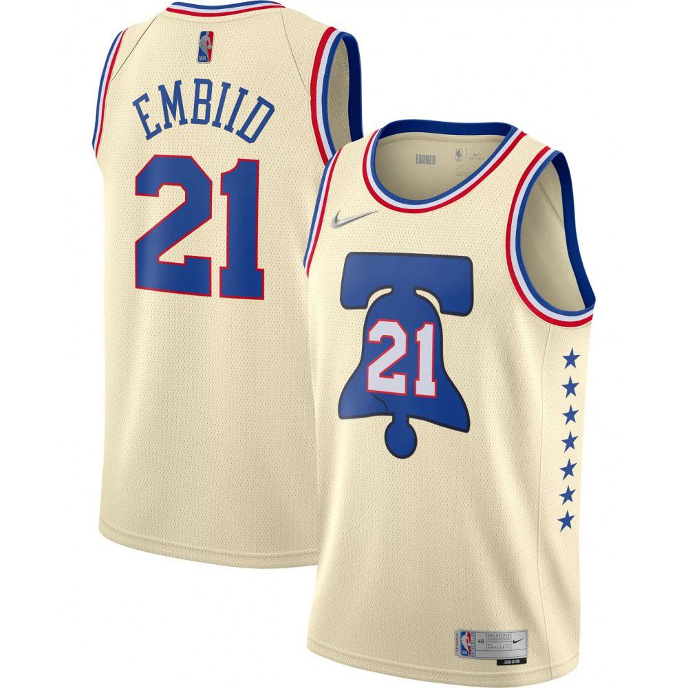 Men's Philadelphia 76ers Joel Embiid #21 2021 Swingman Jersey - Earned Edition-Pro Kit Vault | Brand New 26/27 Sports Jerseys